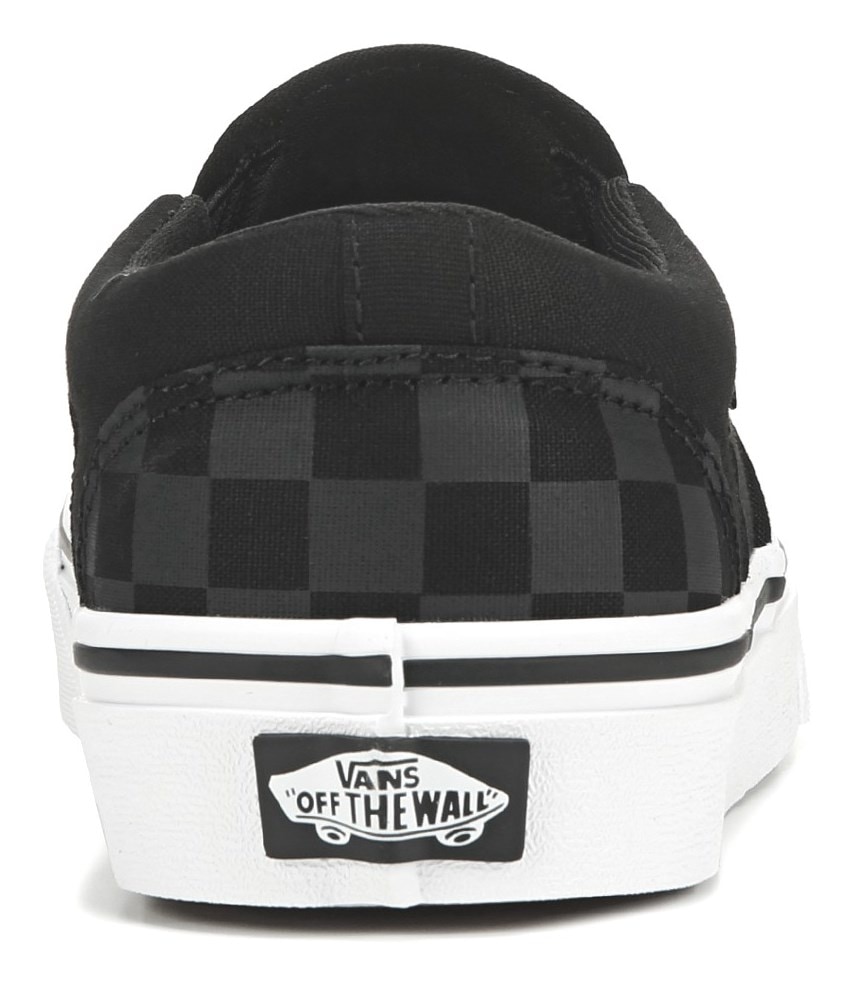 Vans Checkered Slip On Custom Shoes, Black/Off White