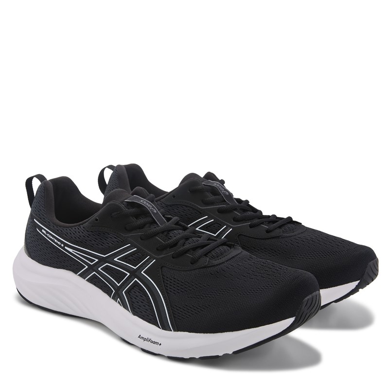 ASICS Men's Gel Contend 9 Wide Running Shoes (Black/White) - Size 11.5 4E