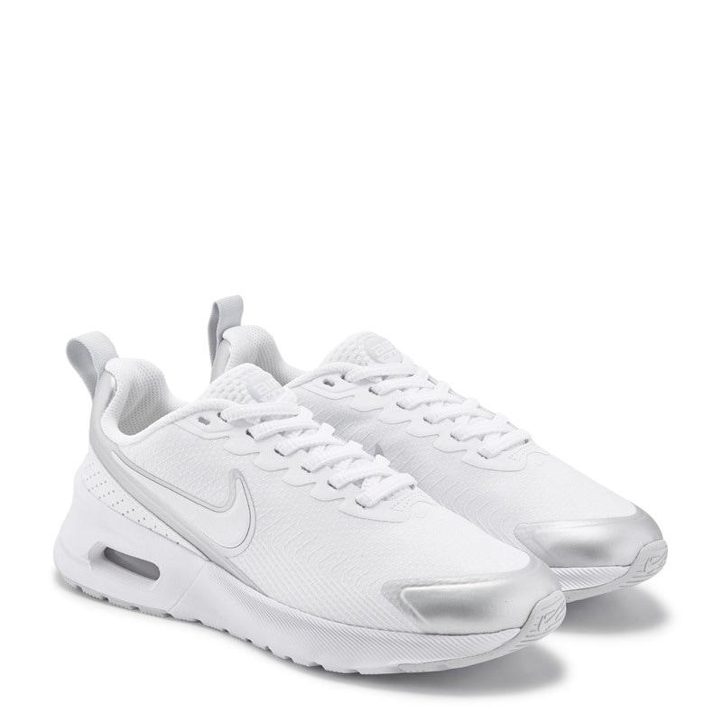 Nike Women's Air Max Nuaxis Sneakers (White/Silver) - Size 9.0 M