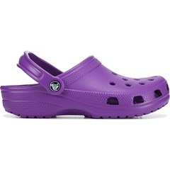 clear purple crocs