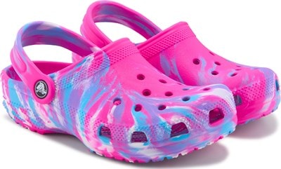 Purple and pink crocs on sale