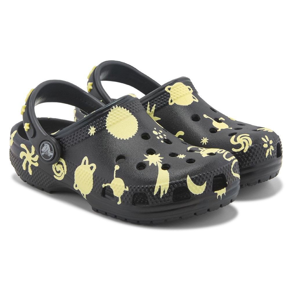 Crocs Kids Glow In The Dark Classic Clog Little Big Kid Famous Footwear