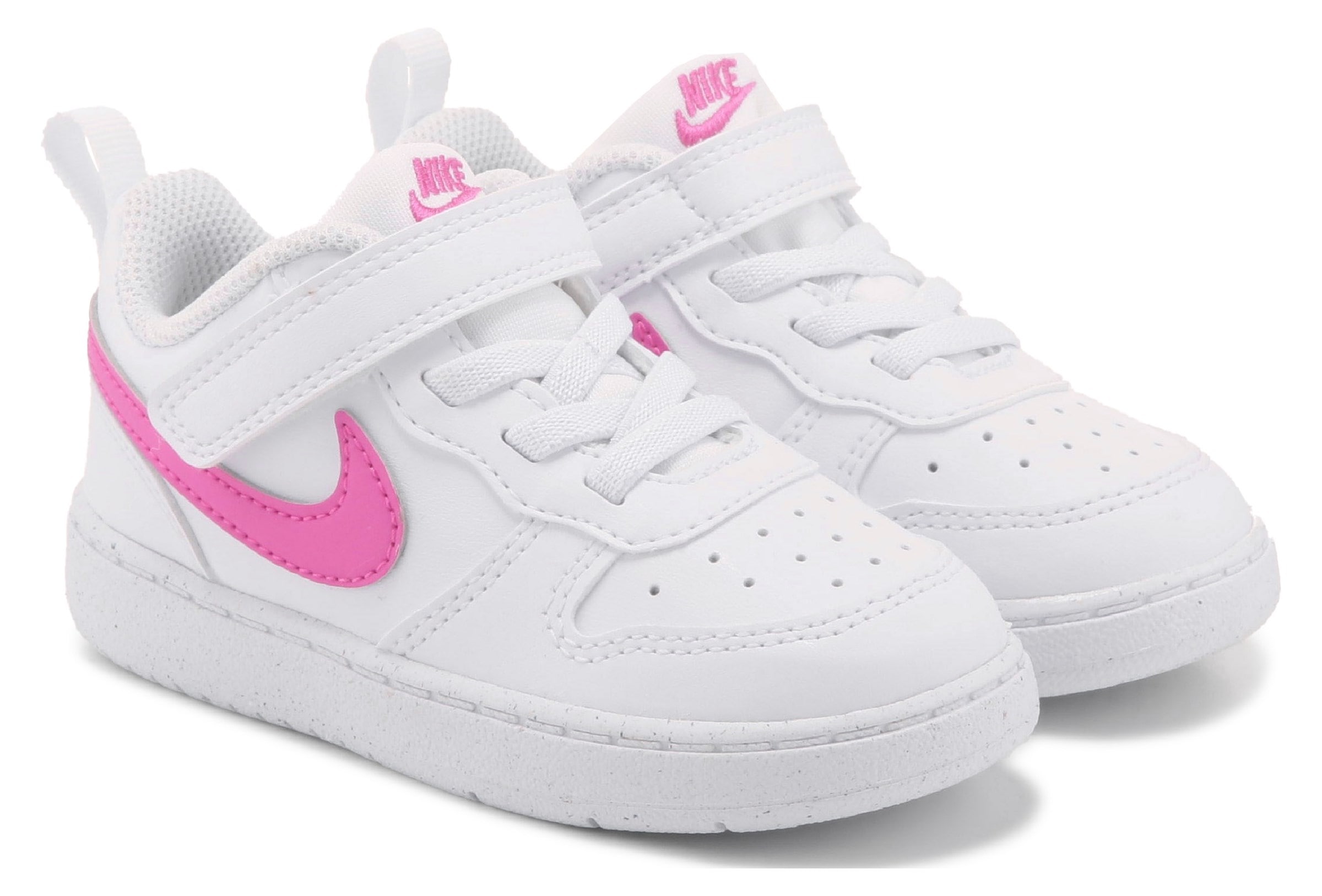 Nike Court Borough Low Toddler Size 5c top White/Rust Pink-Corral Stardust