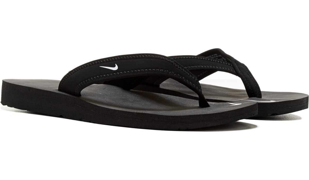 black flip flop slippers