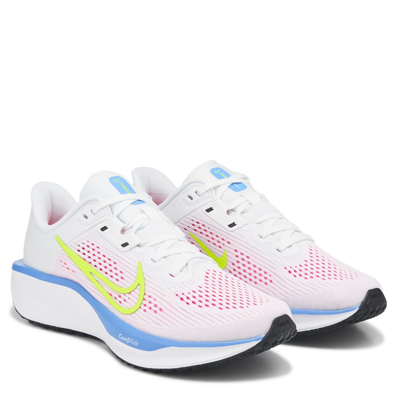 Nike Women's Quest 6 Running Shoes (White/Blue/Orange) - Size 12.0 M