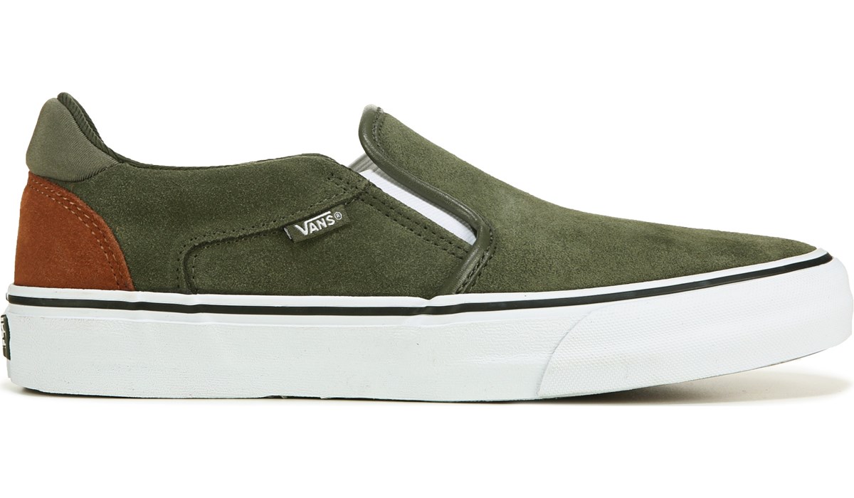 vans men's asher slip on low top sneaker