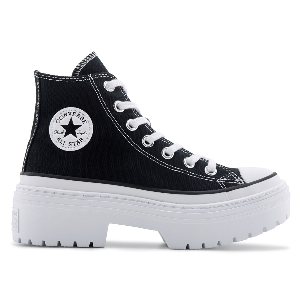 Women s Converse Chuck Taylor All Star Lugged Heel Platform Shoes 8 Black White