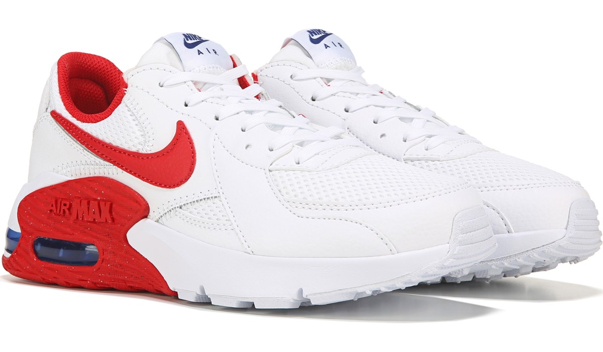 nike red and white sneakers