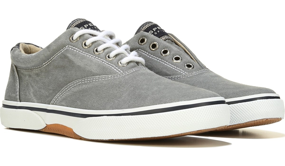 sperry slip on canvas shoes