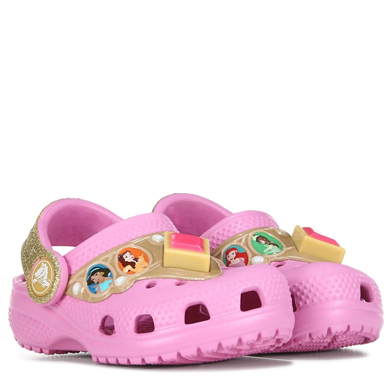 Crocs Kids' Disney Princess Lights Classic Clog Toddler Sandals (Disney Princess Pink) - Size 6.0 M