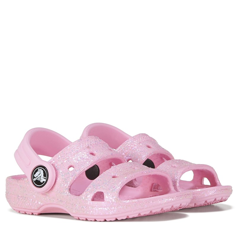 Crocs Kids' Classic Sandal Toddler Sandals (Pink Glitter) - Size 5.0 M