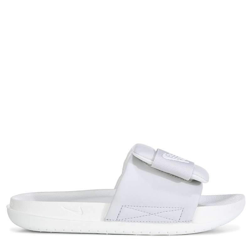 Grey and white nike sandals online