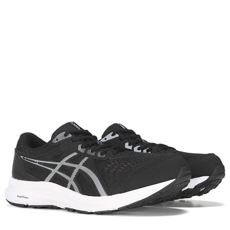 ASICS Men's Gel Contend 8 Medium/Wide Running Shoes (Black/White) - Size 7.0 4E