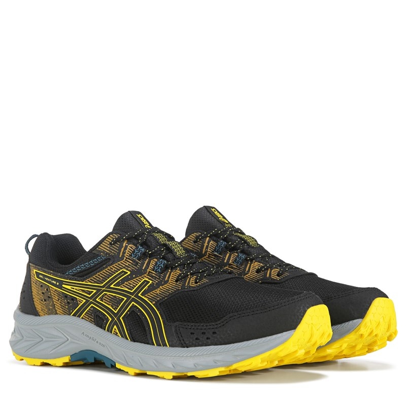 ASICS Men's Gel-Venture 9 Trail Running Shoes (Black/Golden Yellow) - Size 7.0 D