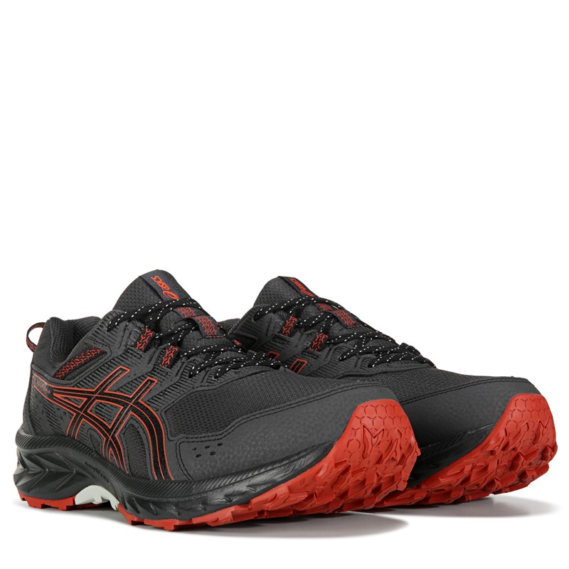 ASICS Men's Gel Venture 9 Wide Trail Running Shoes (Grey/Red) - Size 14.0 4E