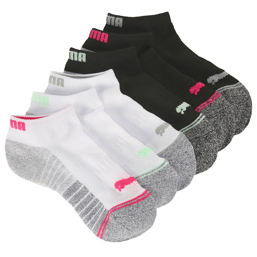 10 Pairs PUMA Low Cut Women's Socks No Show Athletic Cushioned White or  Black
