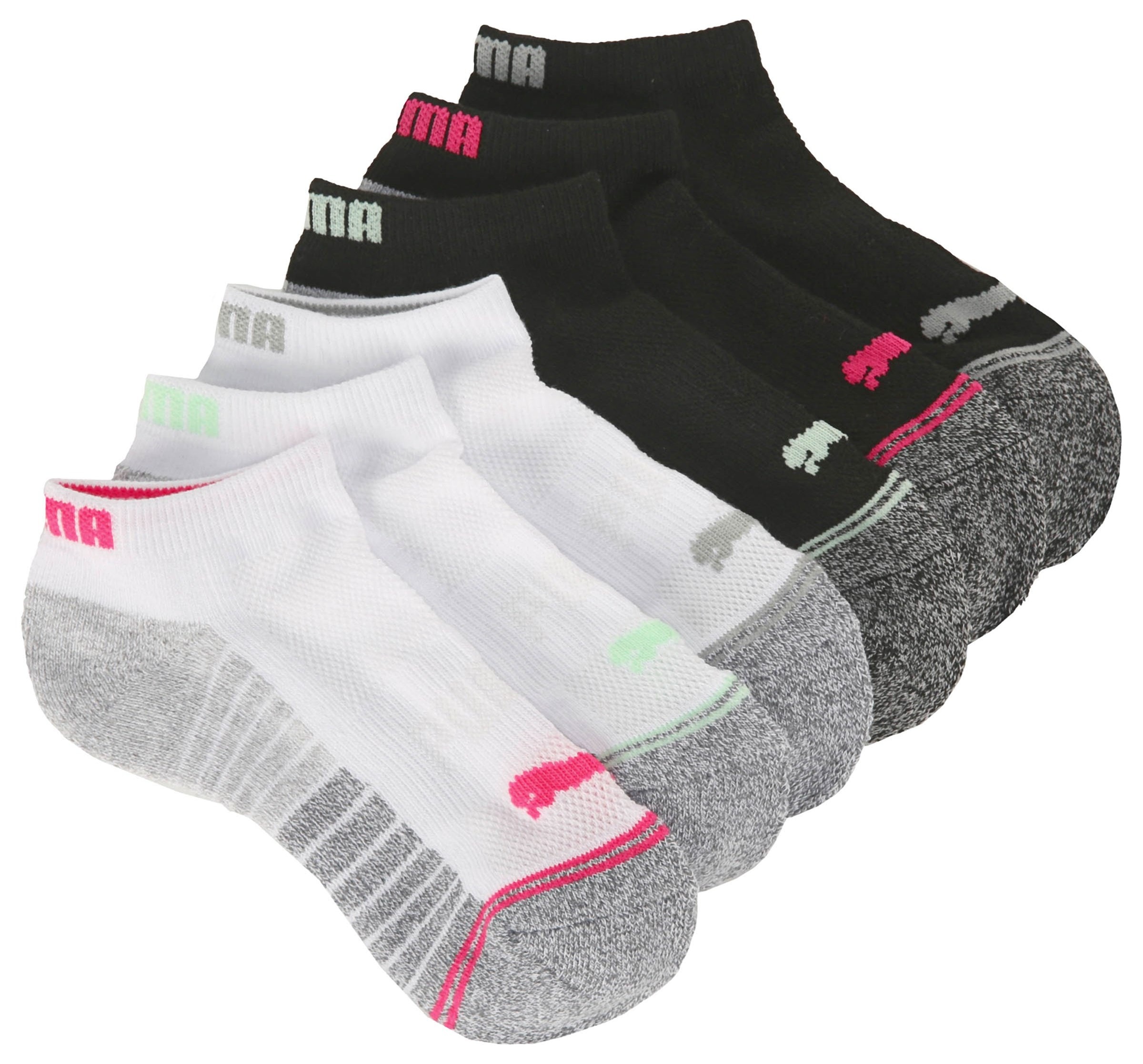 Puma Superlite 6 Pack Ankle Socks - Women's Socks in White, Buckle