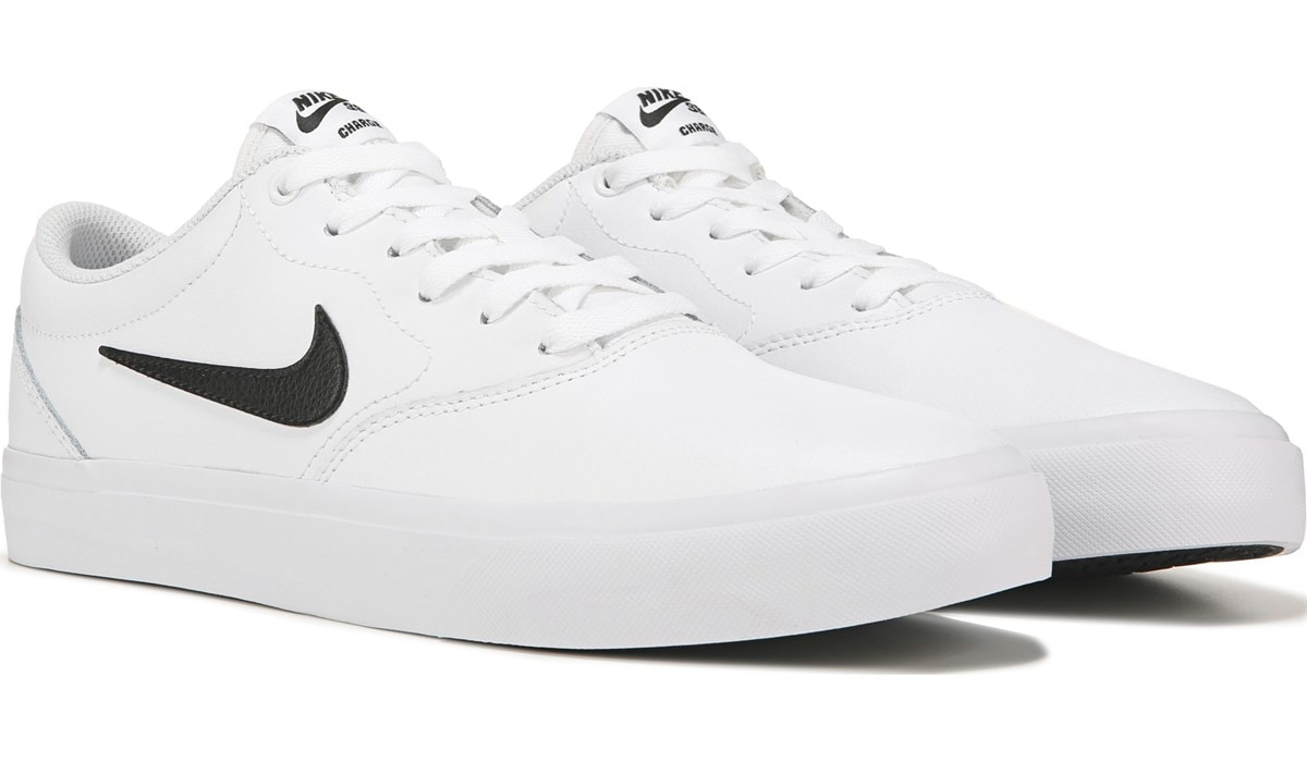 white leather nike mens