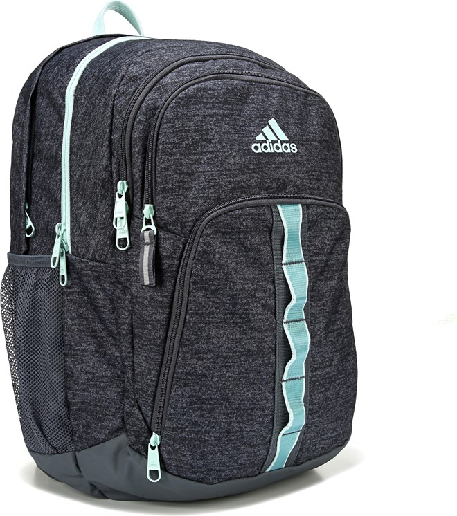 grey and teal adidas backpack