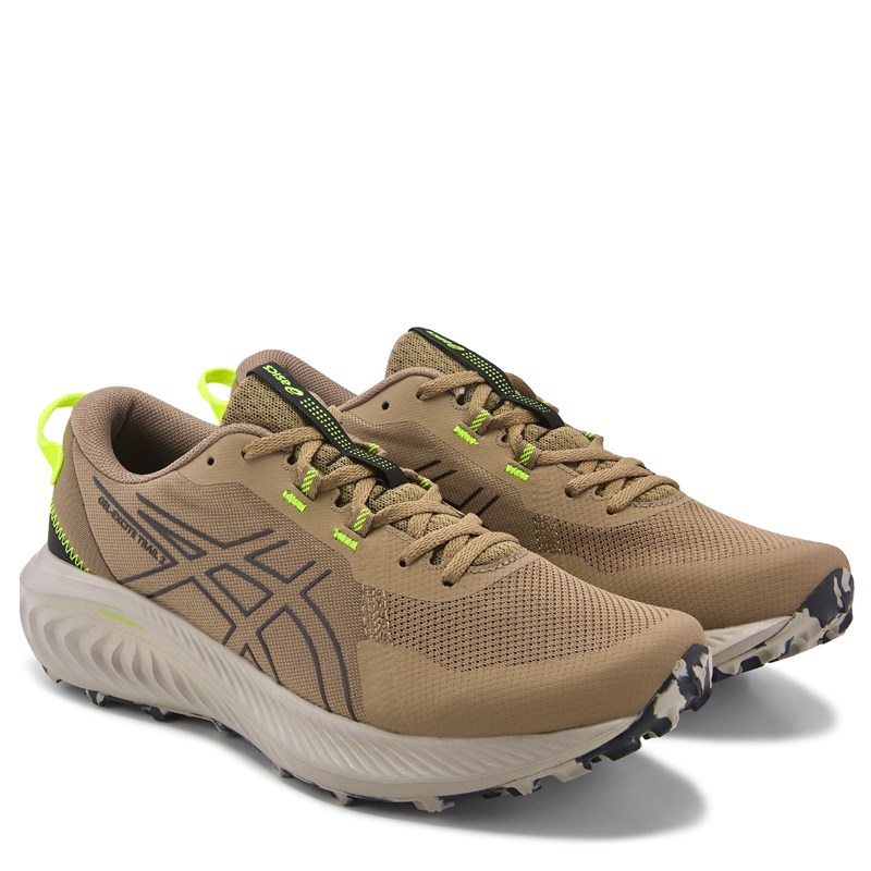 ASICS Men's Gel-Excite Trail 2 Running Shoes (Tan/Grey/Lime) - Size 8.5 D