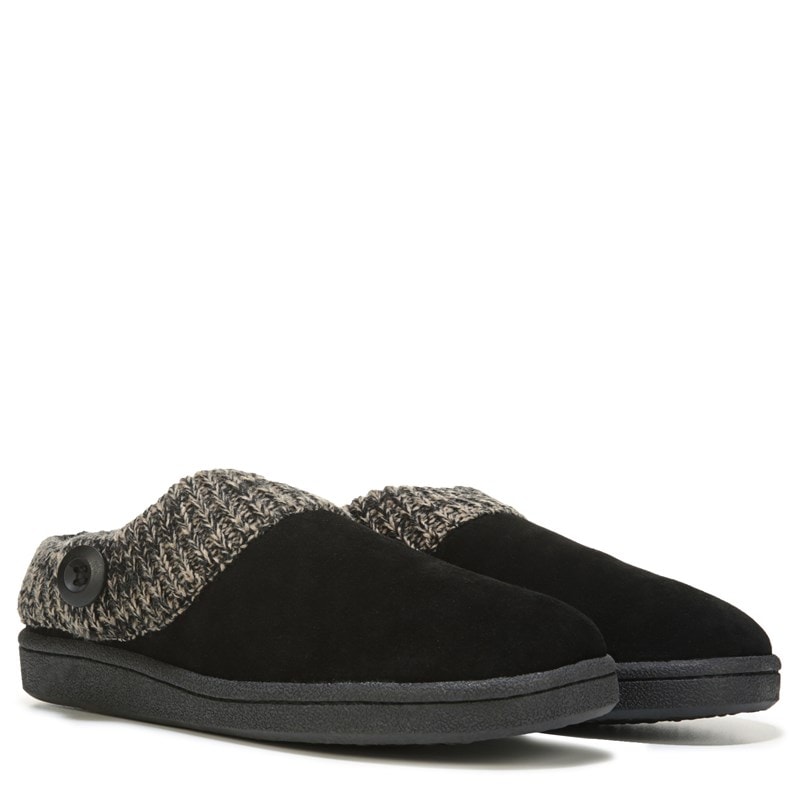 Clarks Women's Knit Collar Clog Slipper Shoes (Black) - Size 8.0 M