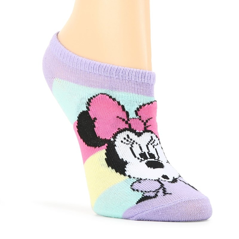 Minnie Mouse Girls Toddler 5 Pack No Show Socks (Shoe Size: 10-4 (Sock:  6-8), Minnie Multi)