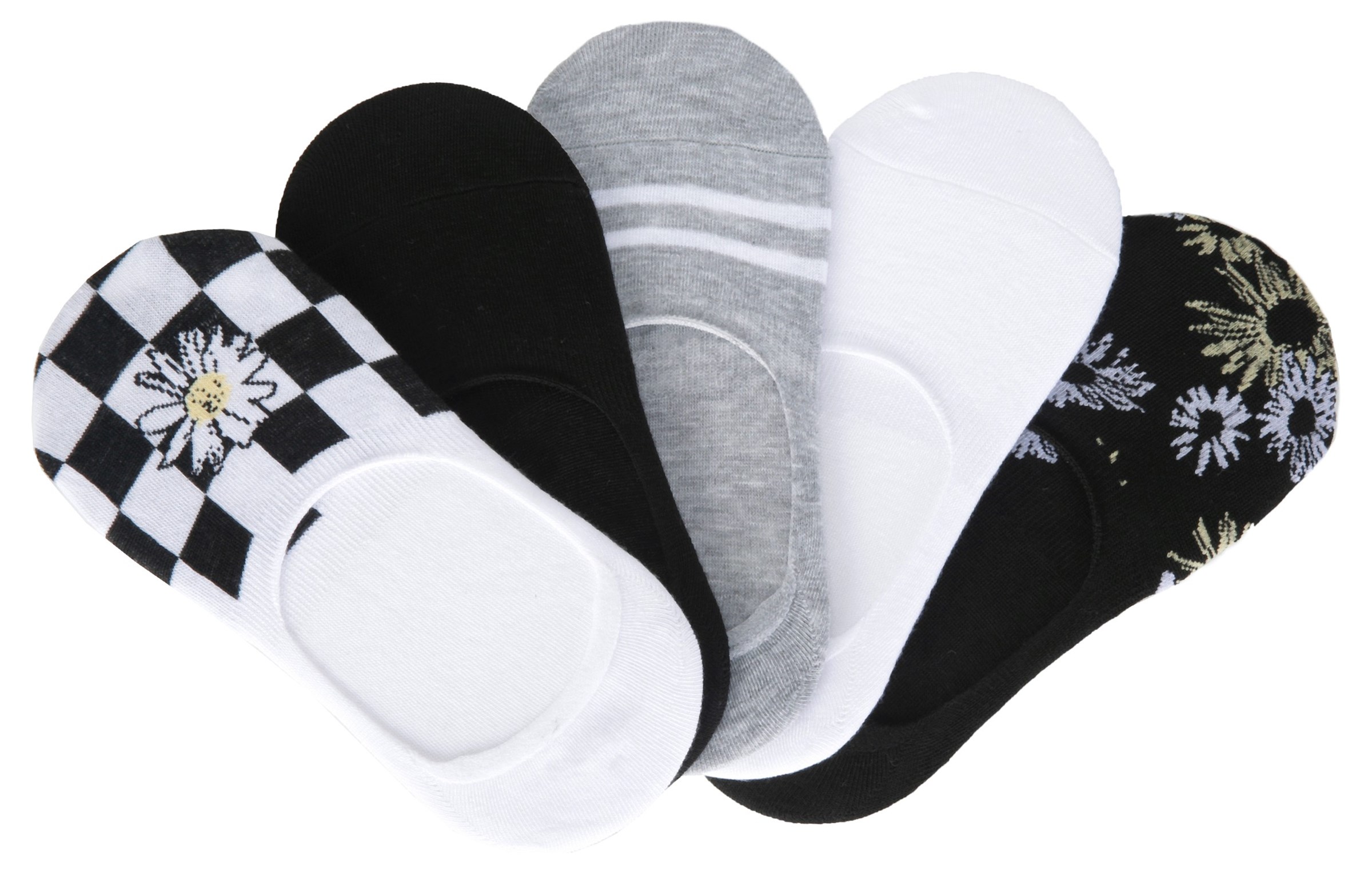 Steve Madden Women's 5 Pack Footie Liner Socks