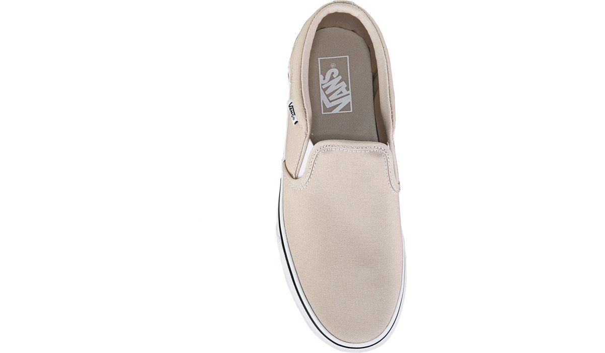 Vans birch shop white slip on