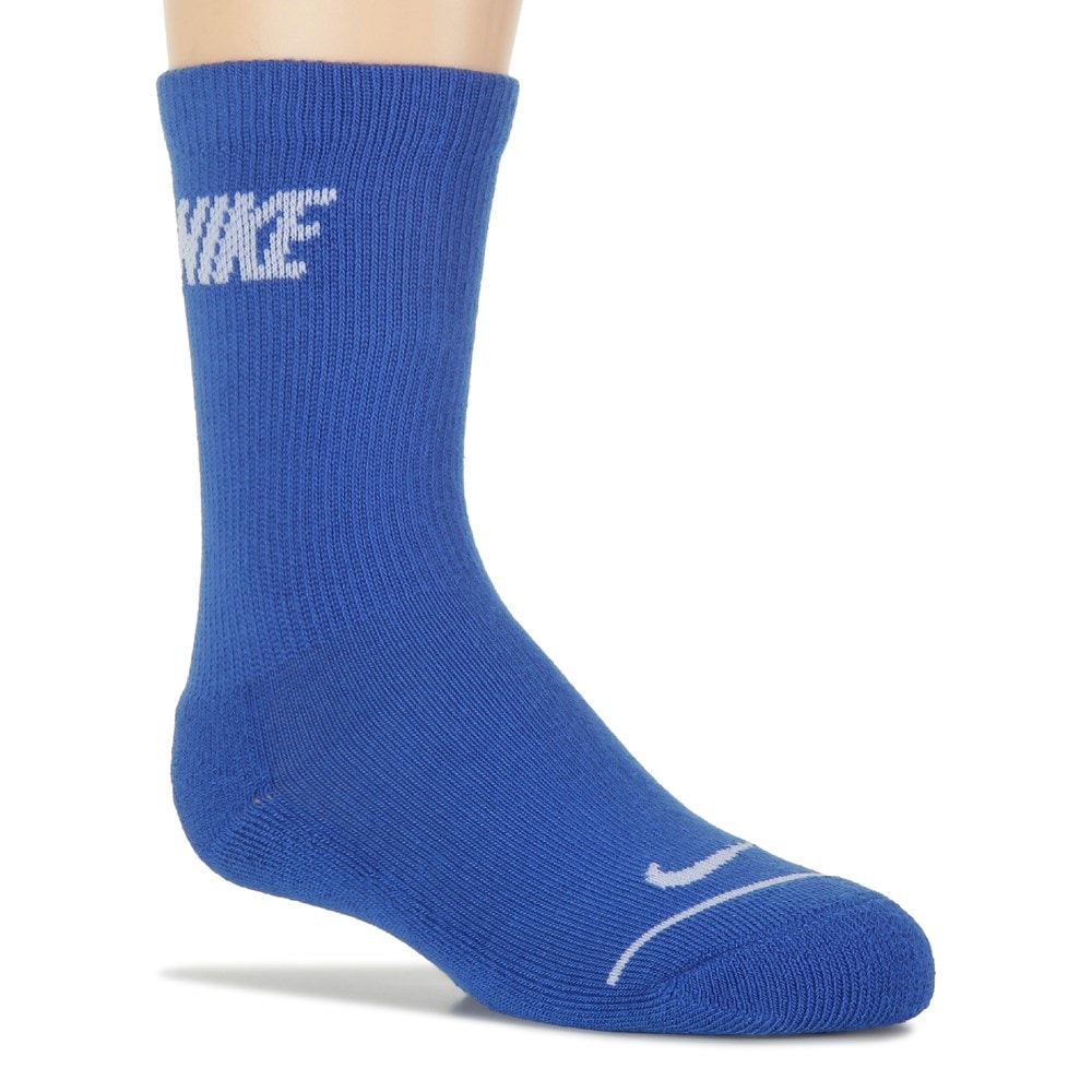 Nike Kids' 6 Pack Youth X-Small Cushioned Crew Socks