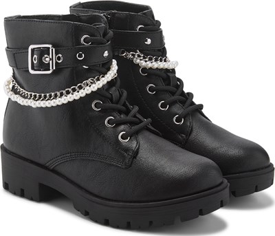 Girls Lace Up Boots Combat Boots Famous Footwear