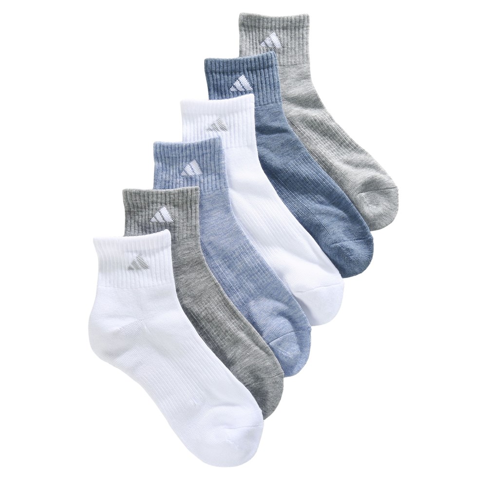 adidas Women's 6 Pack Athletic Cushioned Ankle Socks