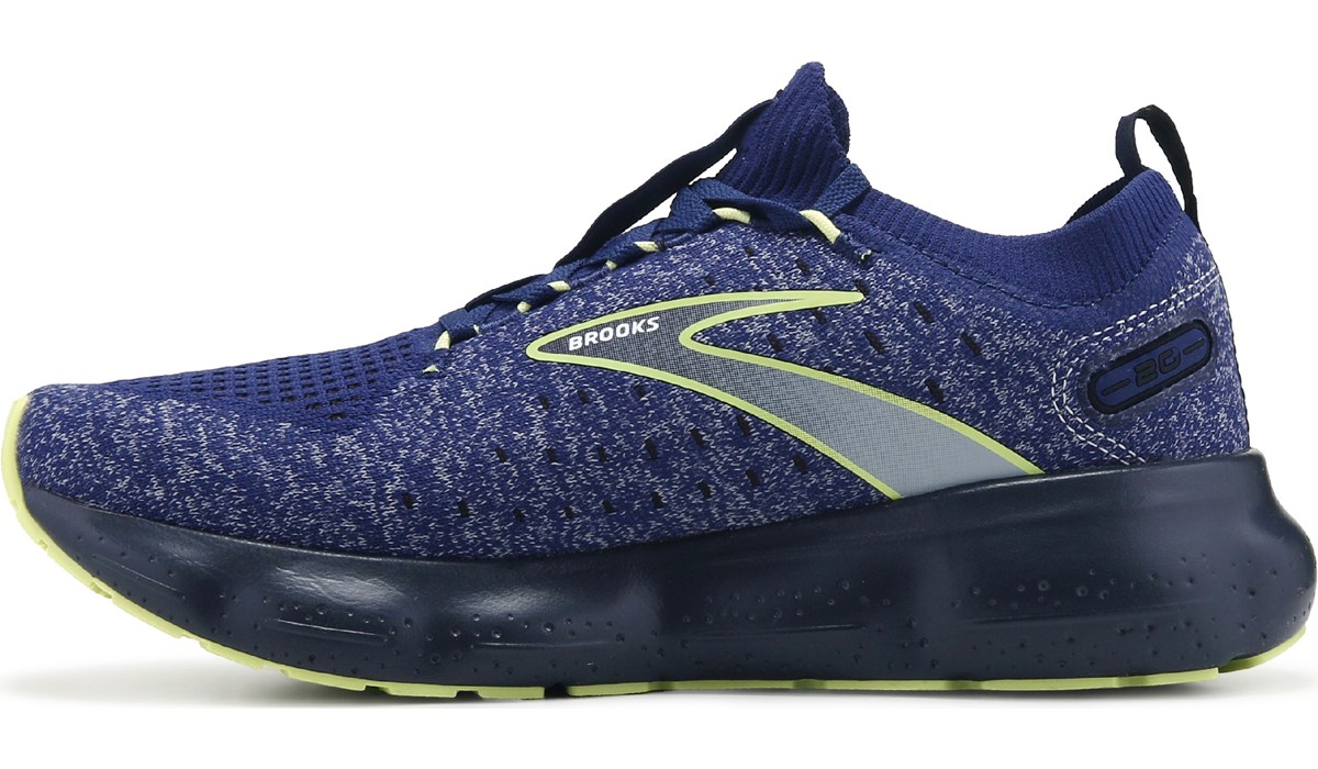  Brooks Men's Glycerin StealthFit GTS 20 Supportive Running  Shoe - Blue/Ebony/Lime - 7 Medium