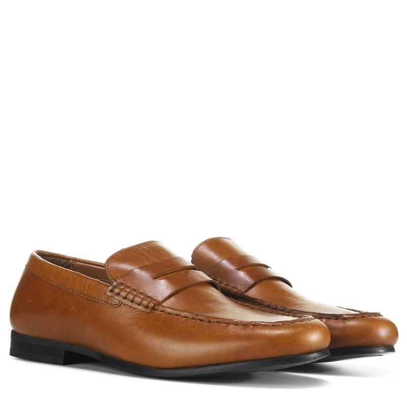 Steve Madden Men's Gyft Penny Loafer Slip On Shoes (Cognac) - Size 10.5 M
