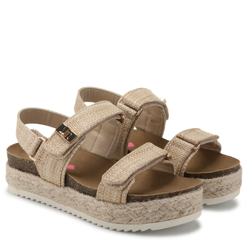 UPC 198024000424 product image for Steve Madden Kids' J Bigmona Flatform Sandal Little/Big Kid Sandals (Natural Raf | upcitemdb.com