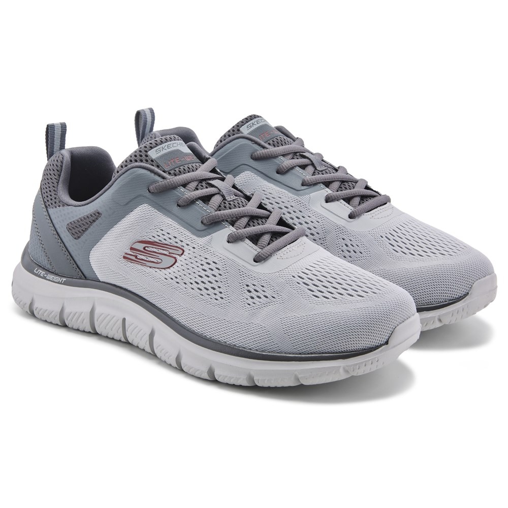 Men's skechers grey shoes online