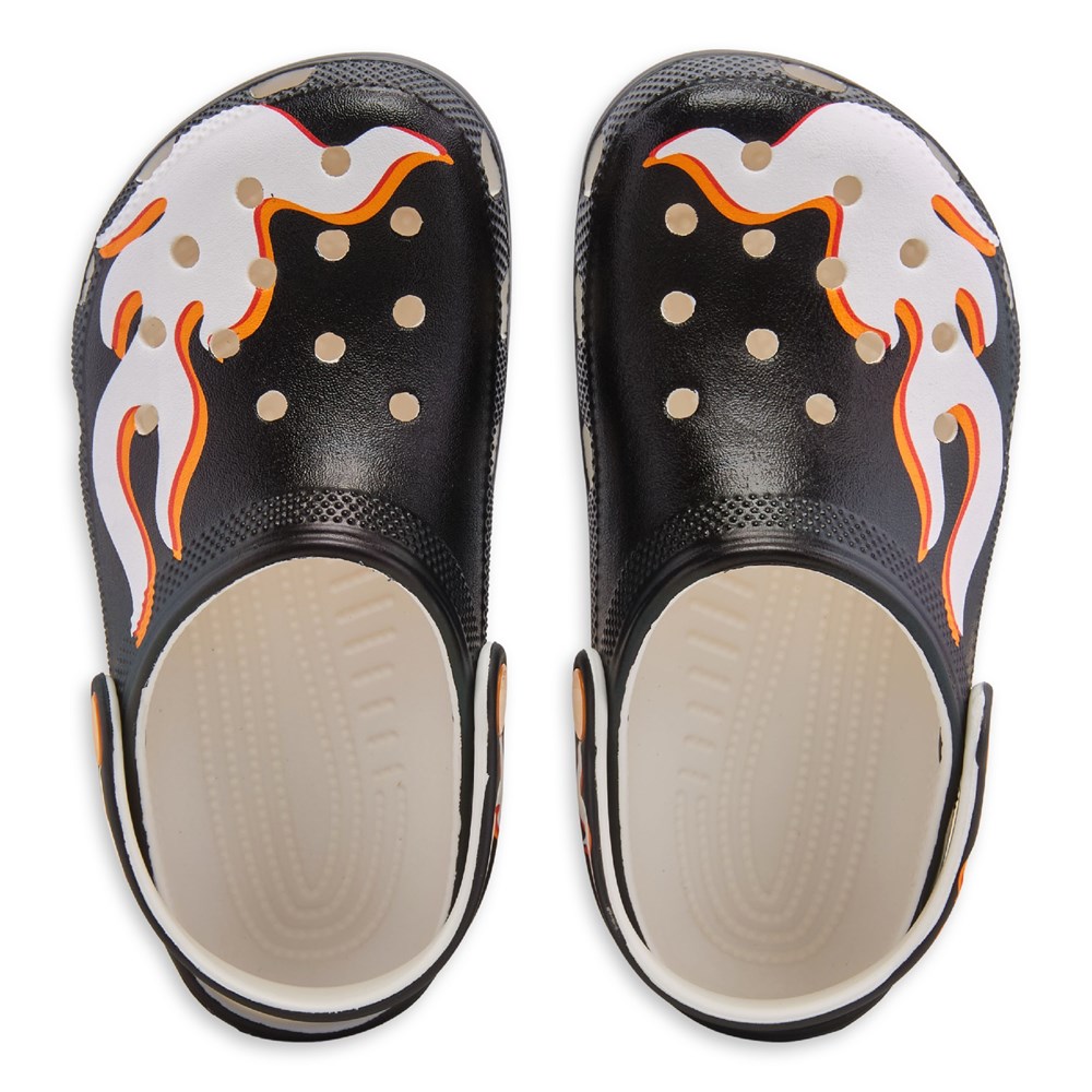 Flame crocs with holes on sale