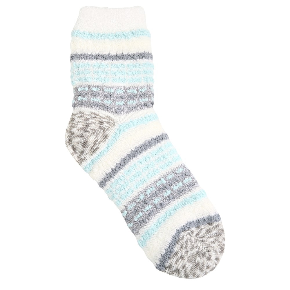 Women's Sof Sole Fireside Rib Fuzzy Snowflake Crew Socks