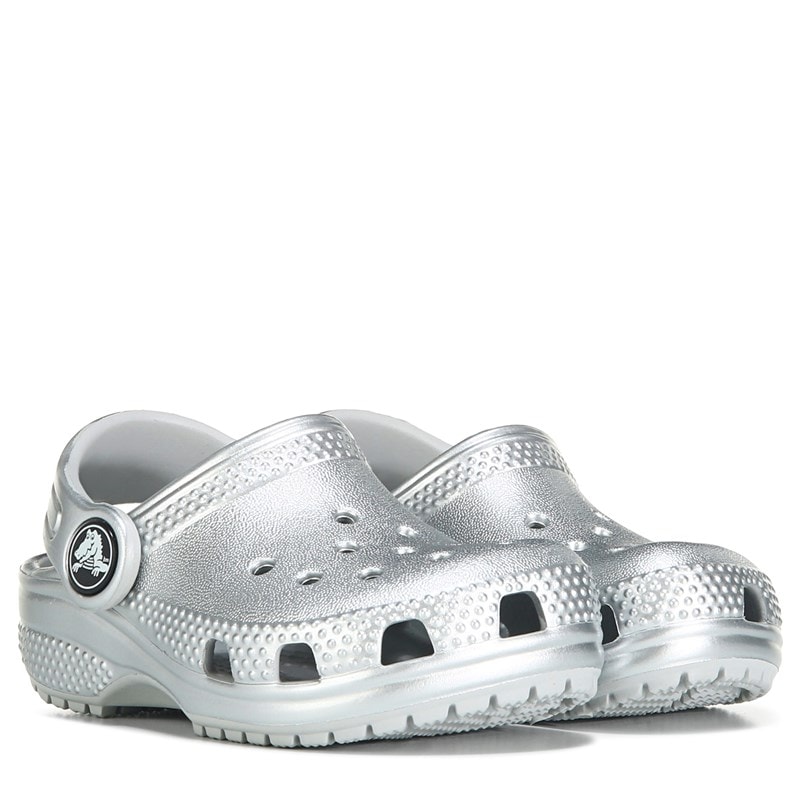 Crocs Kids' Classic Clog Toddler Shoes (Silver) - Size 8.0 M