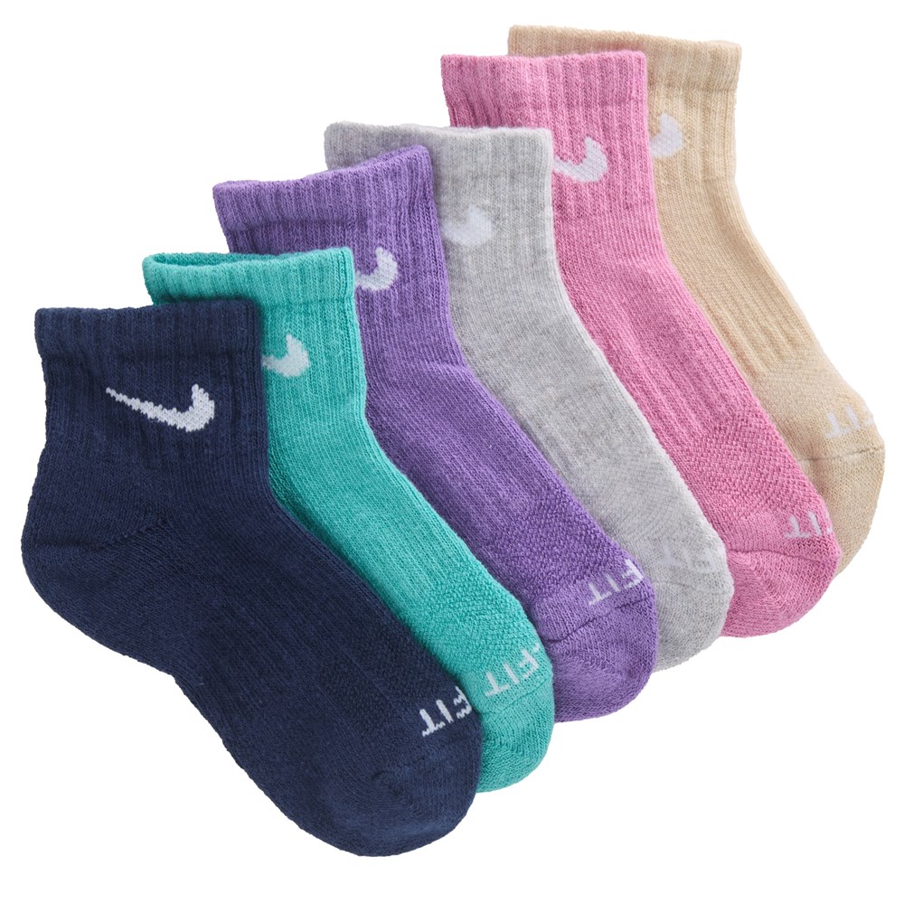 Nike Kids 6 Pack Youth X Small Performance Ankle Socks Famous Footwear