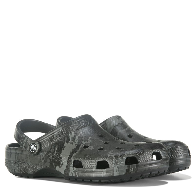 Crocs Graphic Classic Clog Shoes (Veil Black Camo) - Size 9.0 M