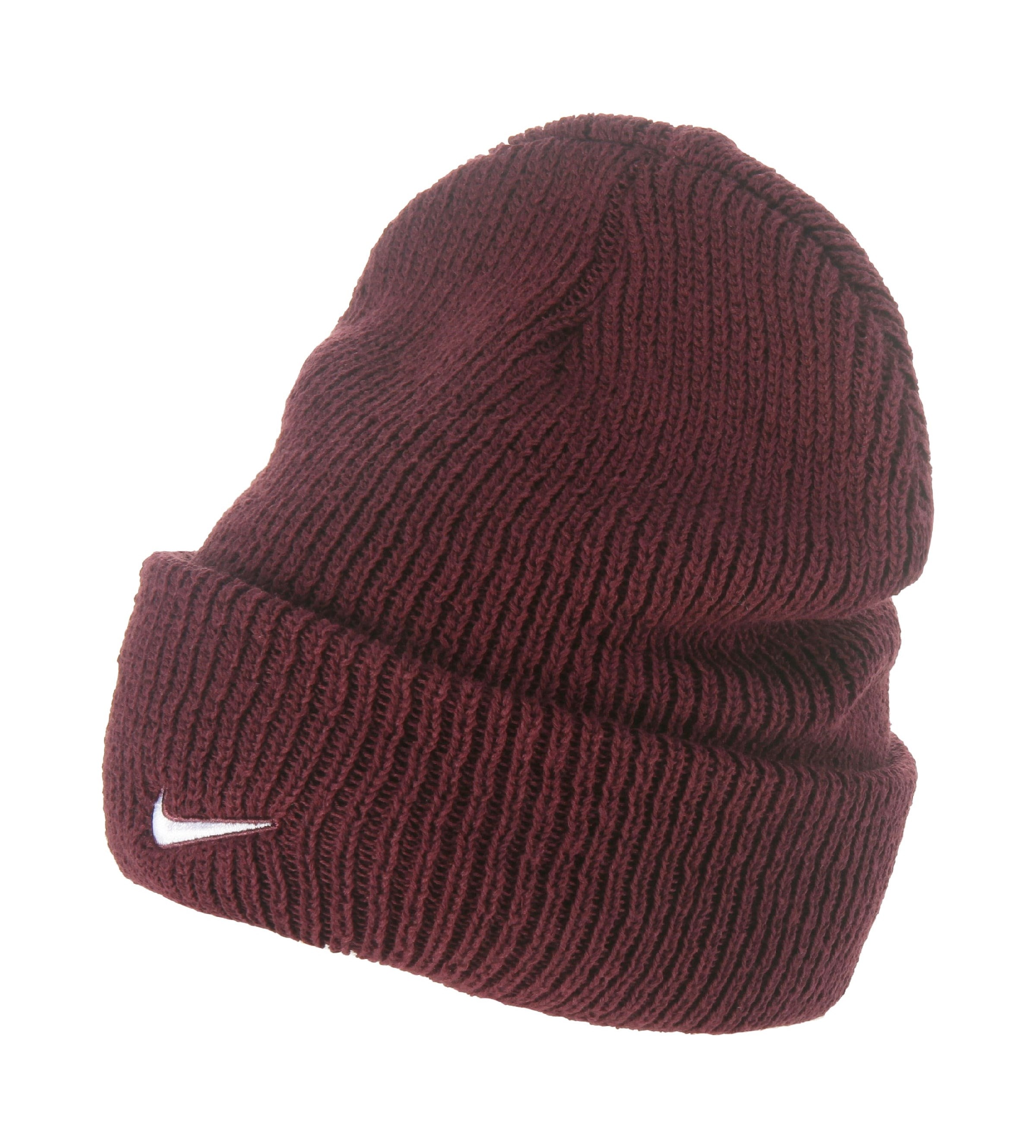 Nike Peak Swoosh Cuffed Beanie Knit Hat Famous Footwear