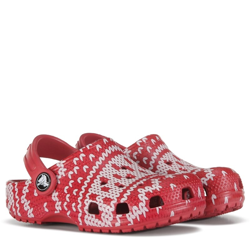 Crocs Kids' Classic Clog Toddler Shoes (Holiday Sweater Print) - Size 4.0 M