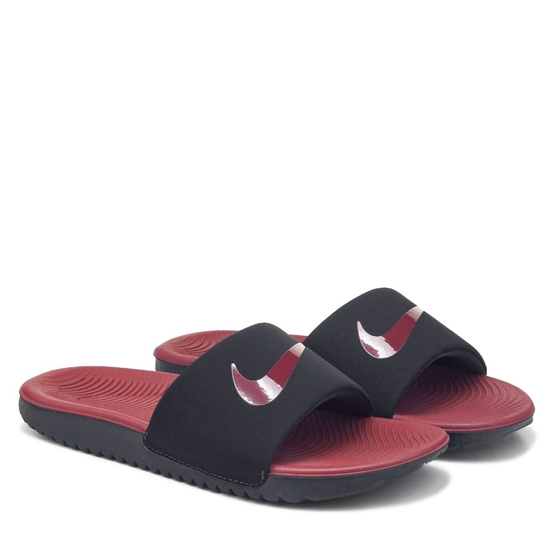 Nike Kids' Kawa Slide Sandal Little/Big Kid Sandals (Black/Red) - Size 5.0 M