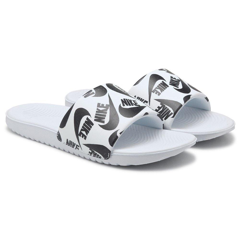 Boys white nike slides on sale