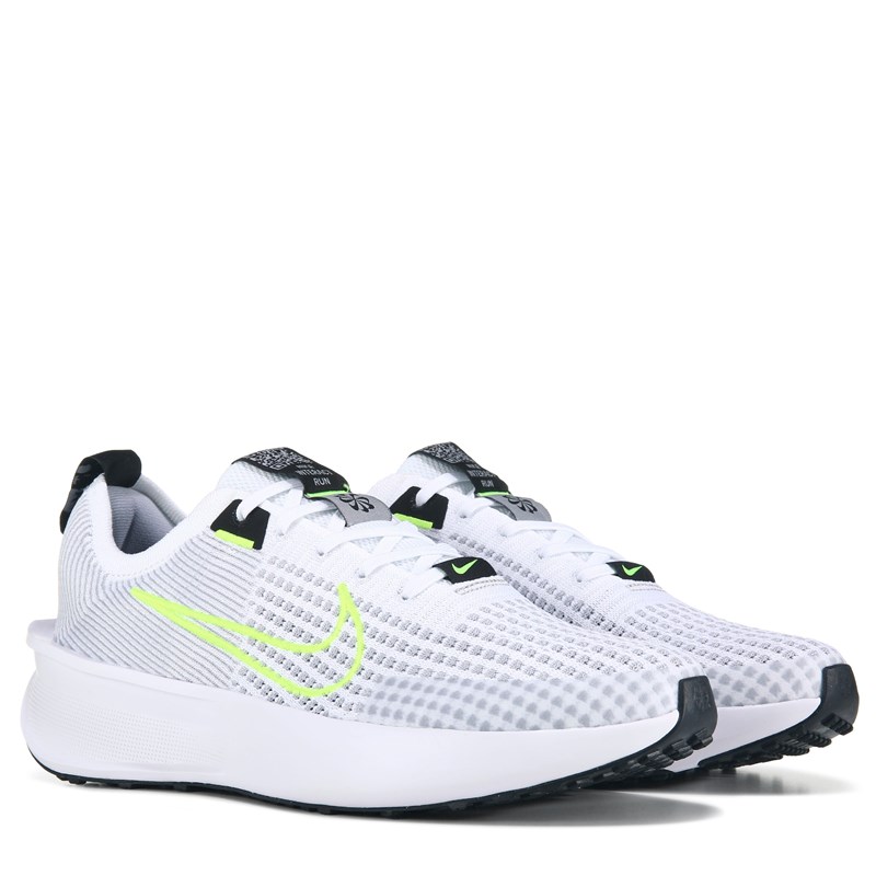Nike Men's Flyknit Interact Run Running Shoes (White/Volt) - Size 10.0 M