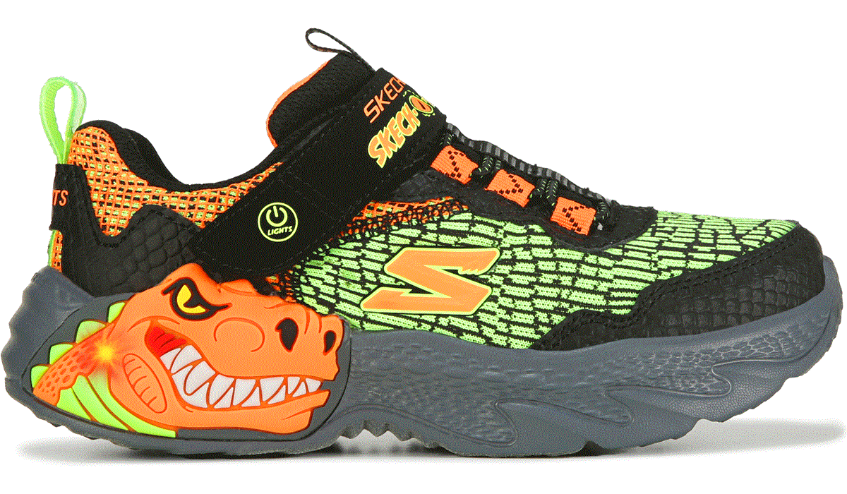 Skechers Kids\' Dino Lights Lighted Kid Famous Sneaker Little/Big | Footwear