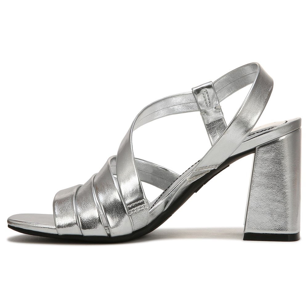 Famous footwear hot sale silver sandals