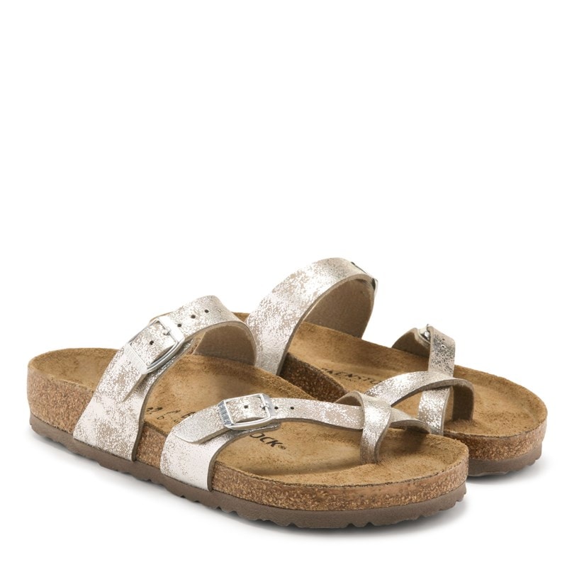 Birkenstock Women's Mayari Footbed Sandals (Taupe/Silver) - Size 36.0 M -  1026992