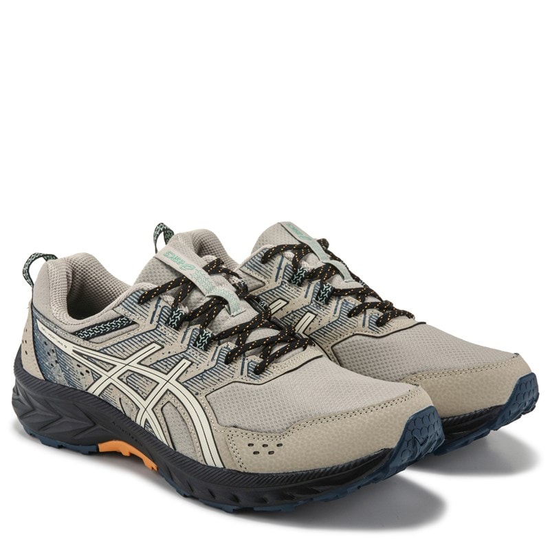 ASICS Men's Gel-Venture 9 Trail Running Shoes (Tan/Black/Teal Wide) - Size 8.5 4E