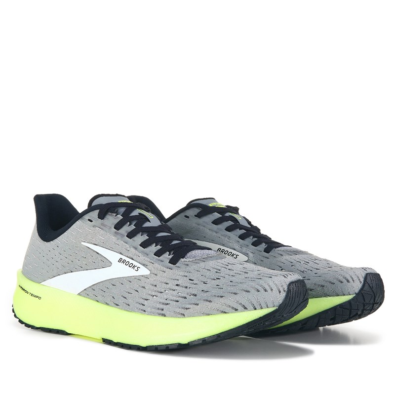 Brooks Men's Hyperion Tempo Running Shoes (Grey/Black/Lime) - Size 10.5 M